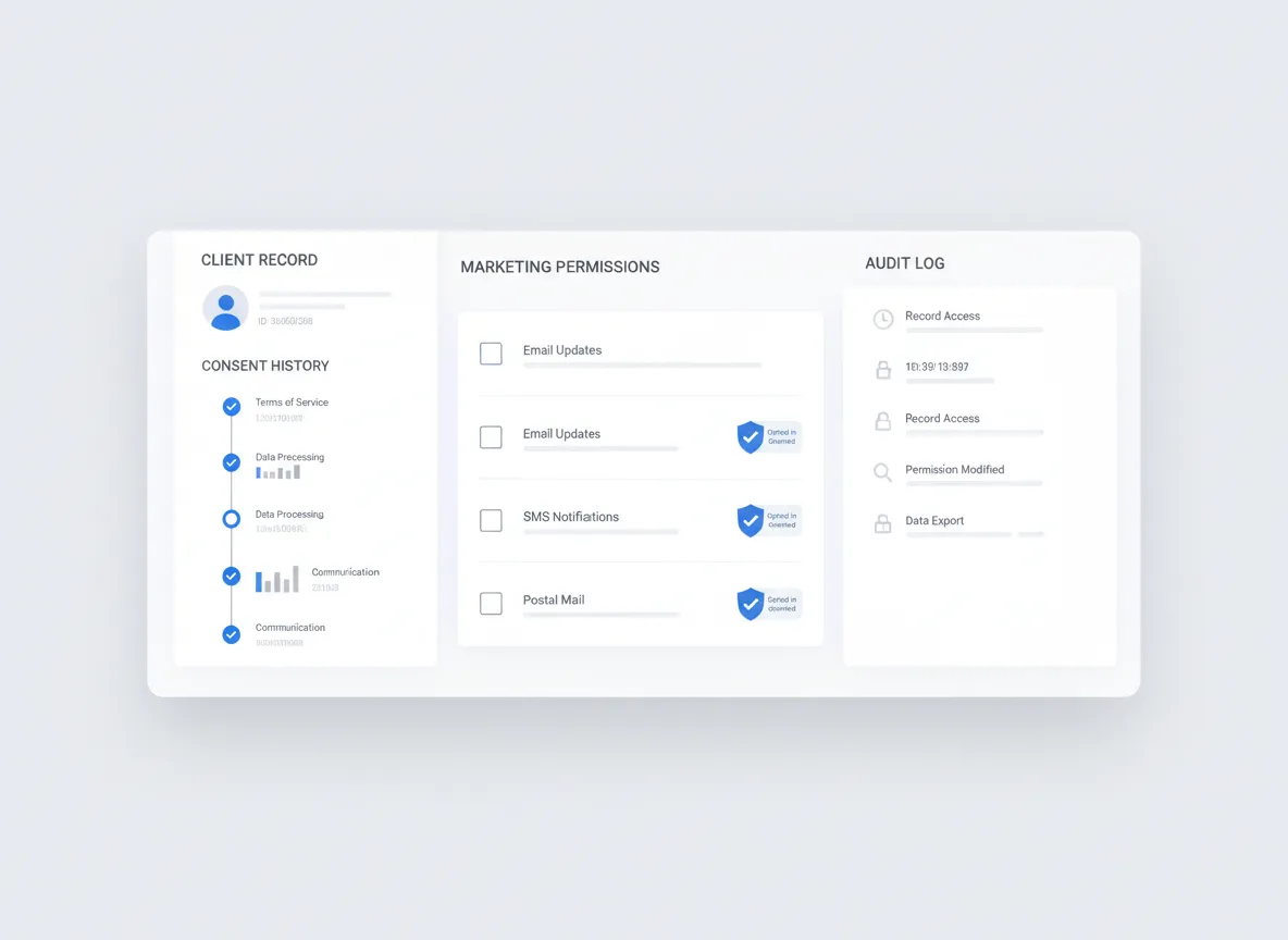 GDPR consent logs interface